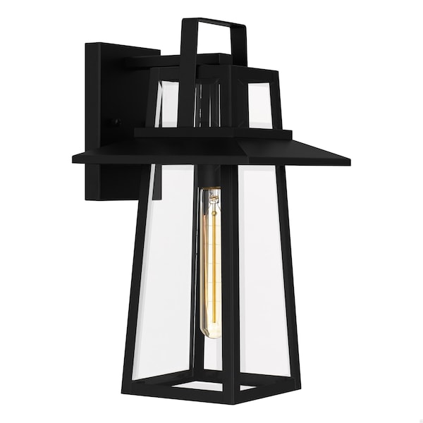 Quoizel Devonport 1-Light Matte Black Outdoor Wall Lantern DEV8408MBK - main
